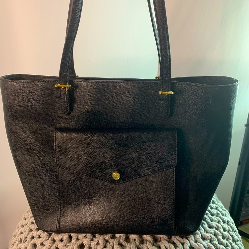 Michael Kors Gorgeous Black Tote Like New, Black Interior, 16x14